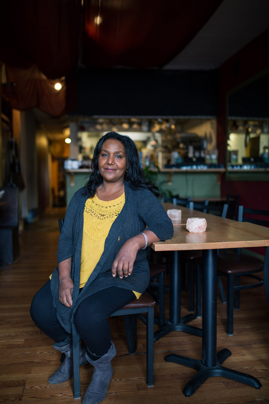 Portrait of Raska - Ethiopian restaurant owner in Fort Collins Colorado - John Robson Photography