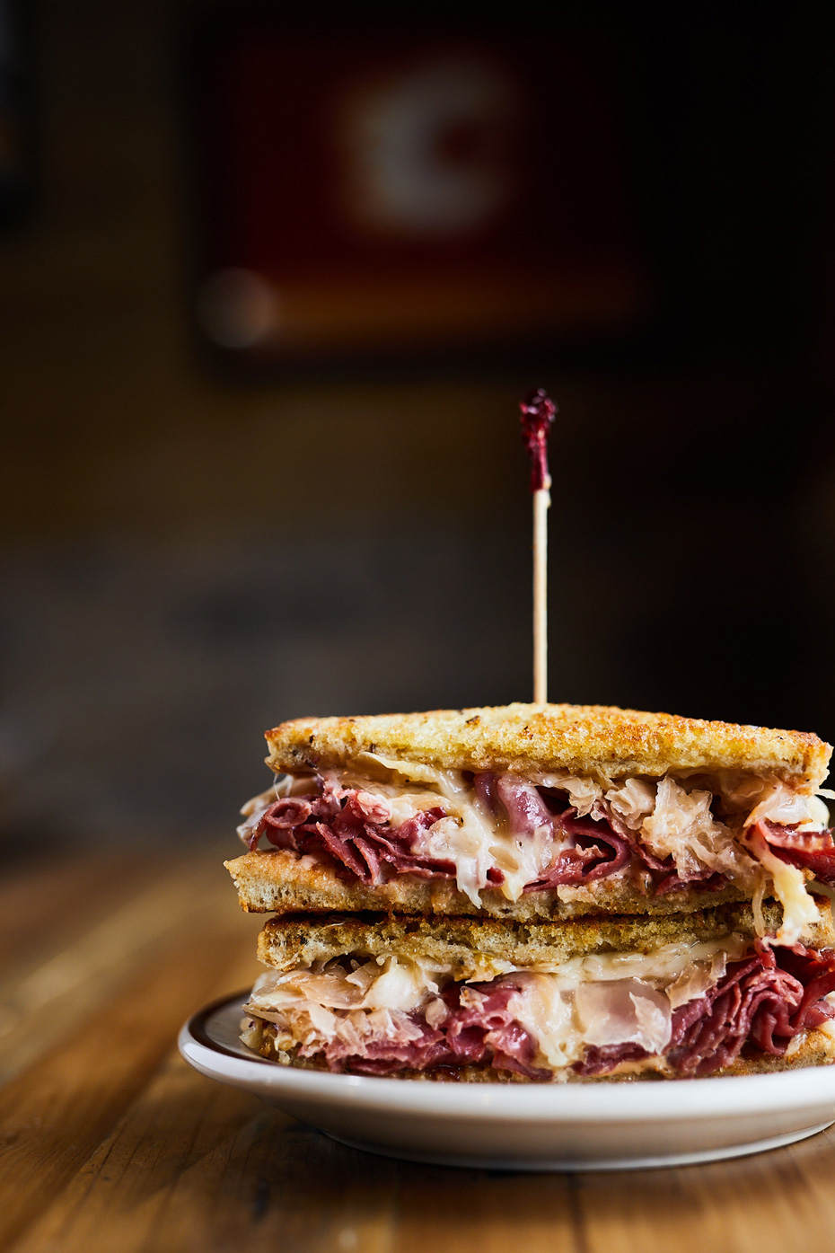 Stacked reuben sandwich at the Pickle Barrel in Fort Collins, Colorado - John Robson Photography