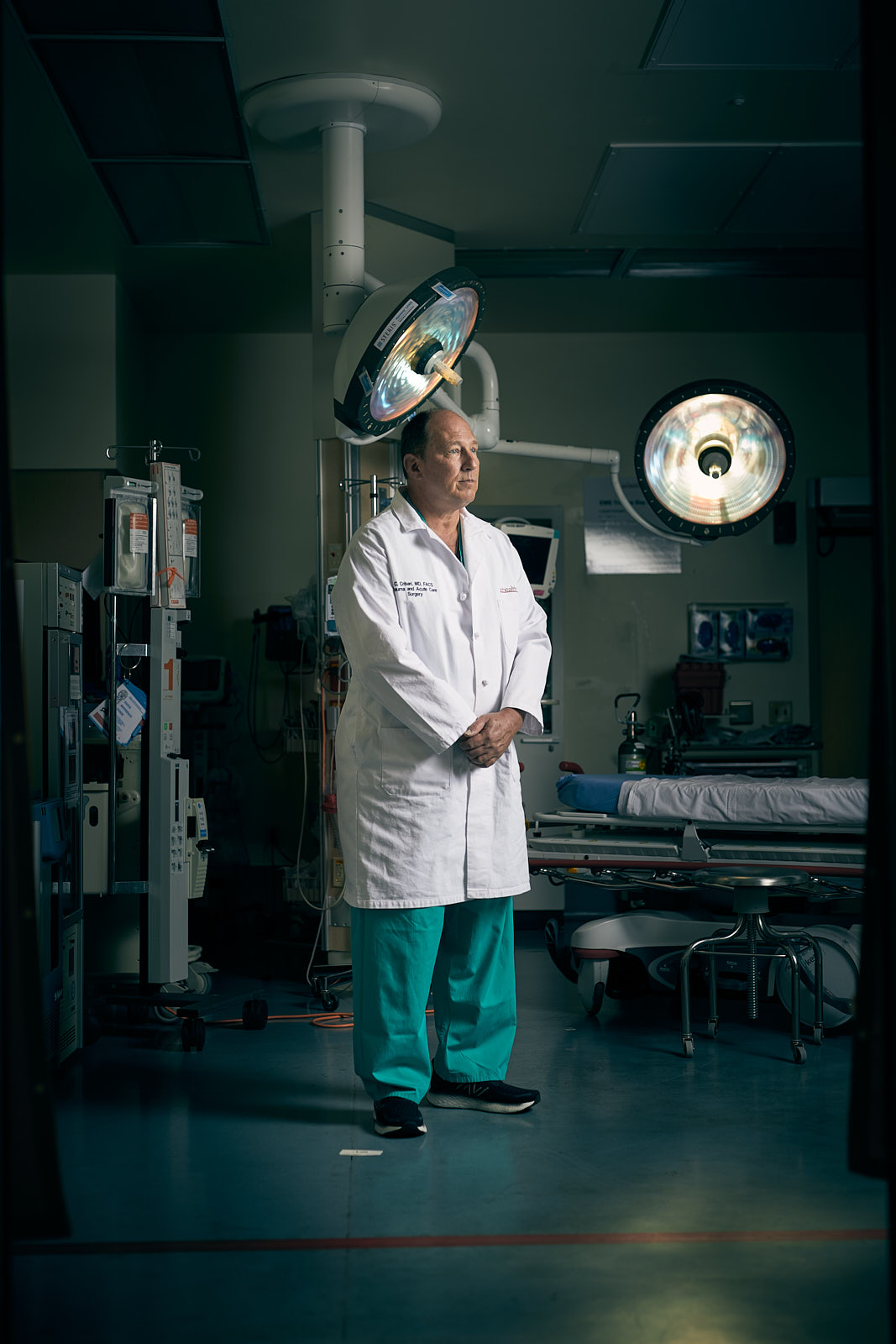 Portrait of a trauma doctor standing in the ER for NOCO Style Magazine - John Robson Editorial Photography