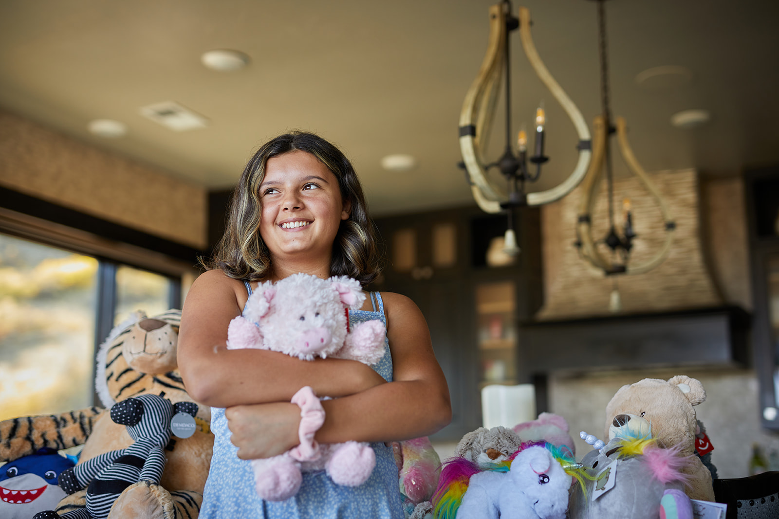 Portrait of Marlie and her Stuffies for Emergencies - John Robson Photography
